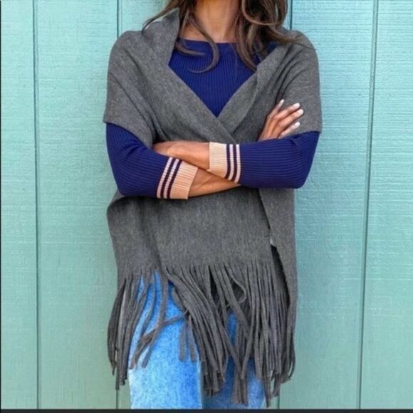 Women’s The Lucky Brand Dark Gray Charcoal Scarf one size - Picture 1 of 6